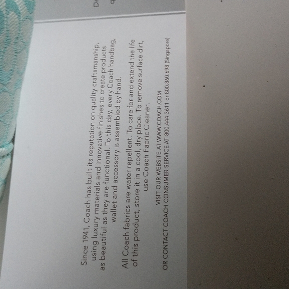 NWT@$128 PRICE REDUCED HB COACH SIGNATURE Aqua MiniBag w LEATHERstrap - Picture 2 of 11